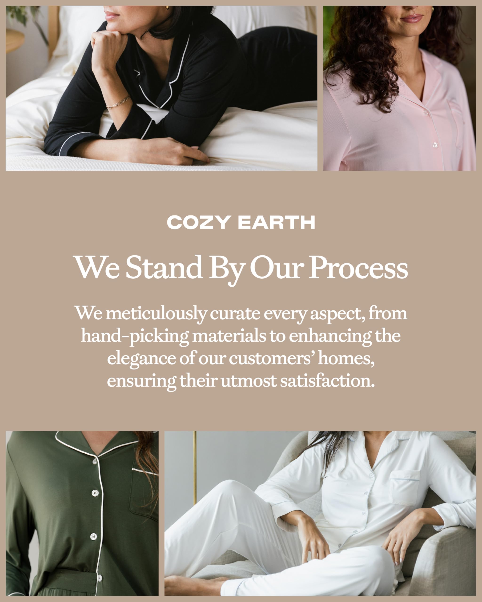 Cozy Earth 100% Viscose From Bamboo Long Sleeve Pajama Set For Women - Button-Up Sleepwear - Image 7