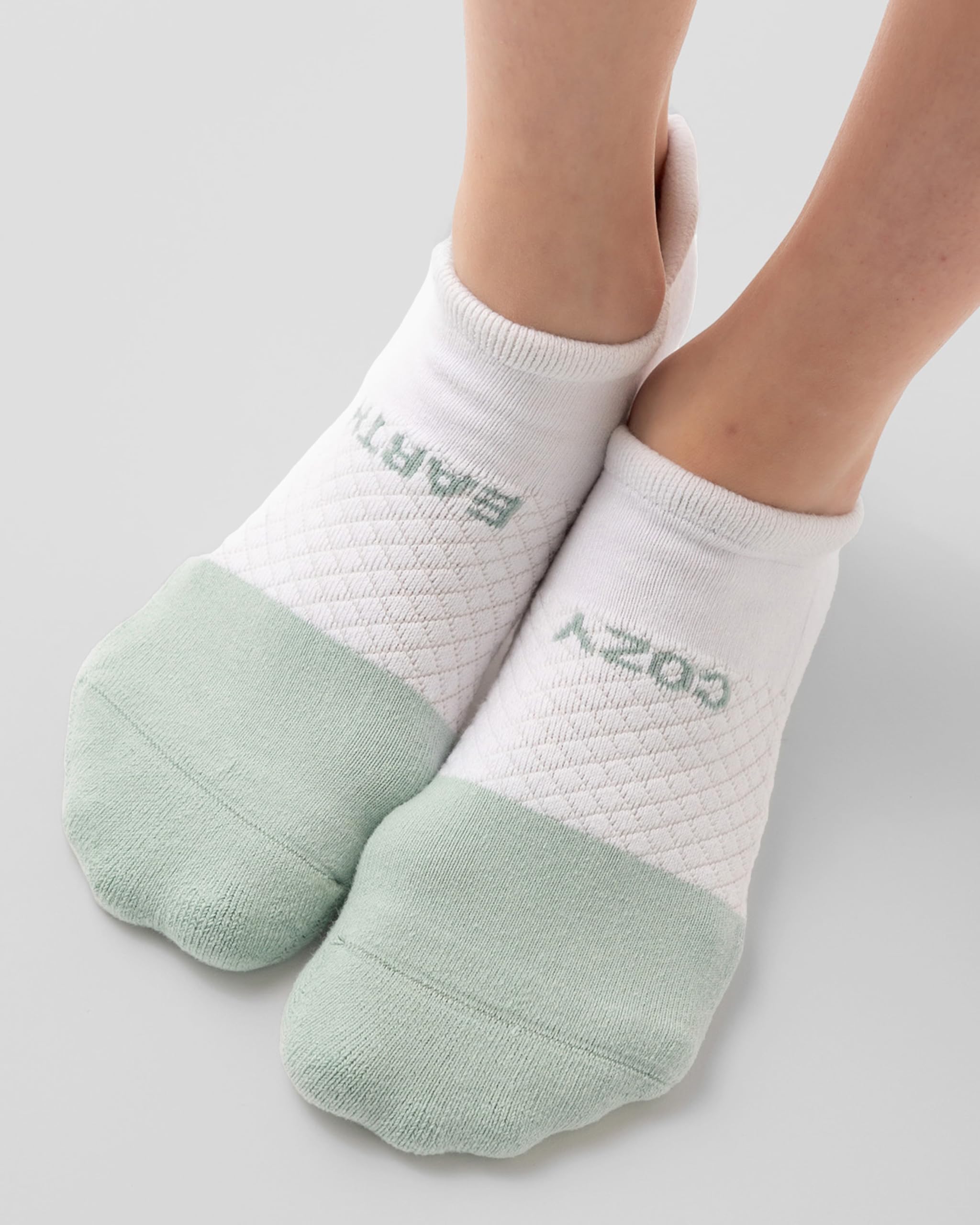Cozy Earth Essential Ankle Socks for Women and Men – Soft Cotton Socks 2 Pack Set – Blister Cushion, Heel & Arch Support - Image 3