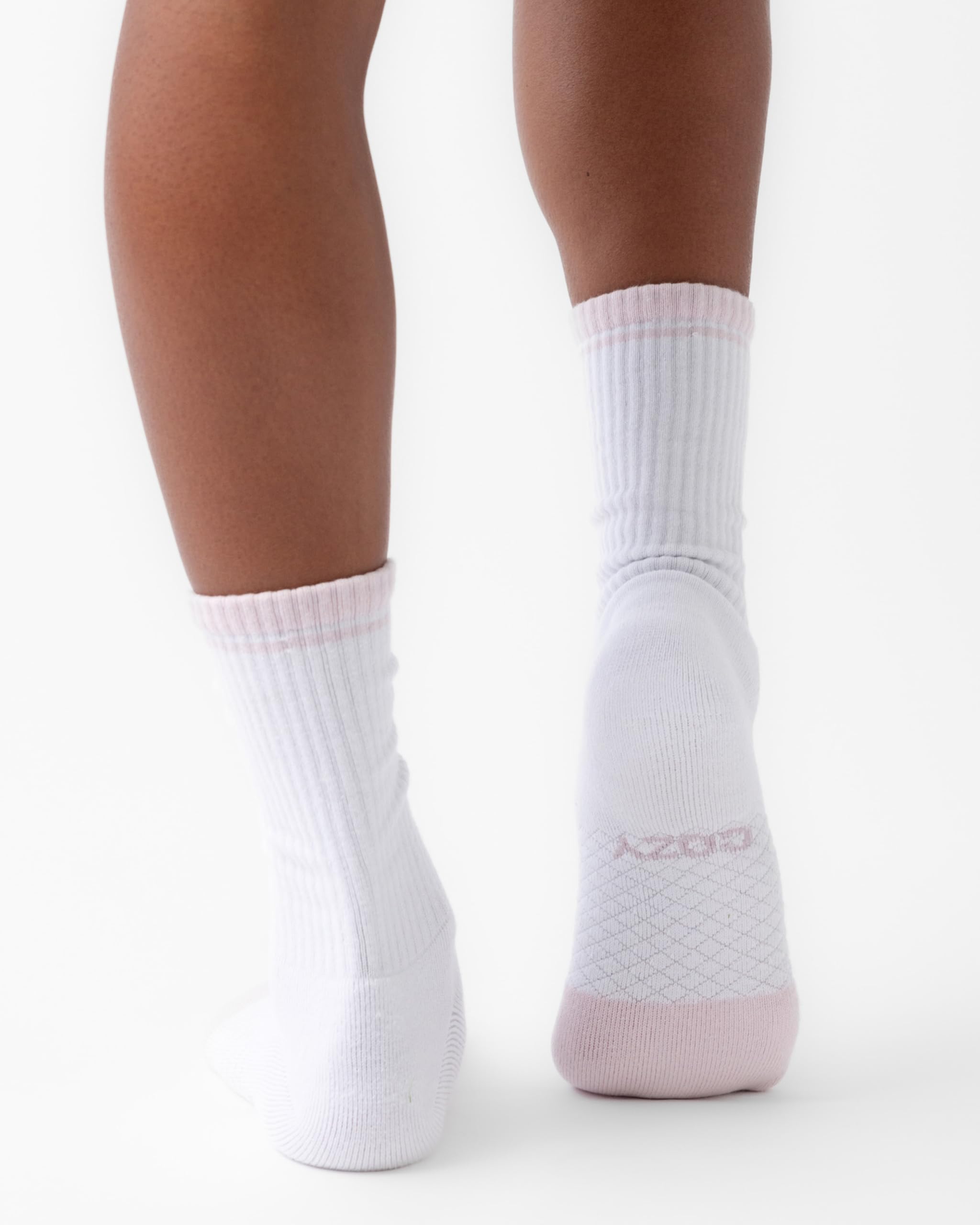 Cozy Earth Essential Calf Socks for Women and Men – Soft Mercerized Cotton Crew Socks 2-Pack Set – Heel & Arch Support - Image 4
