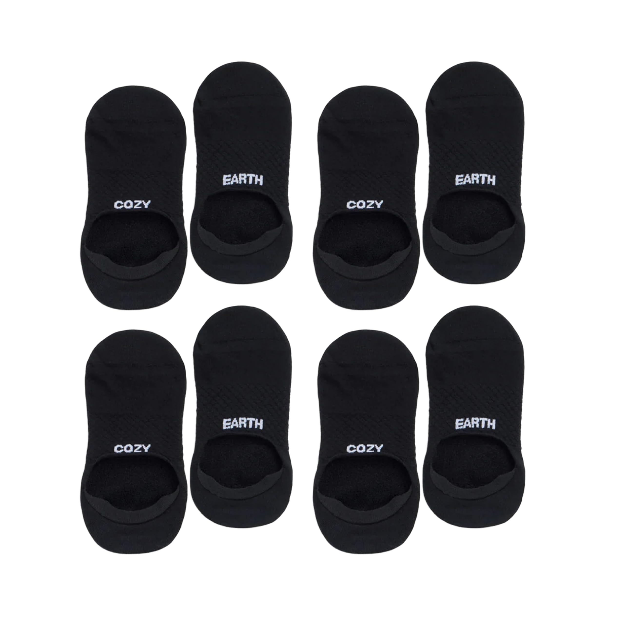 Cozy Earth Essential No Show Socks for Women And Men – Soft Cotton Low Cut Socks – Heel Grip & Blister Protection – 4 Pack