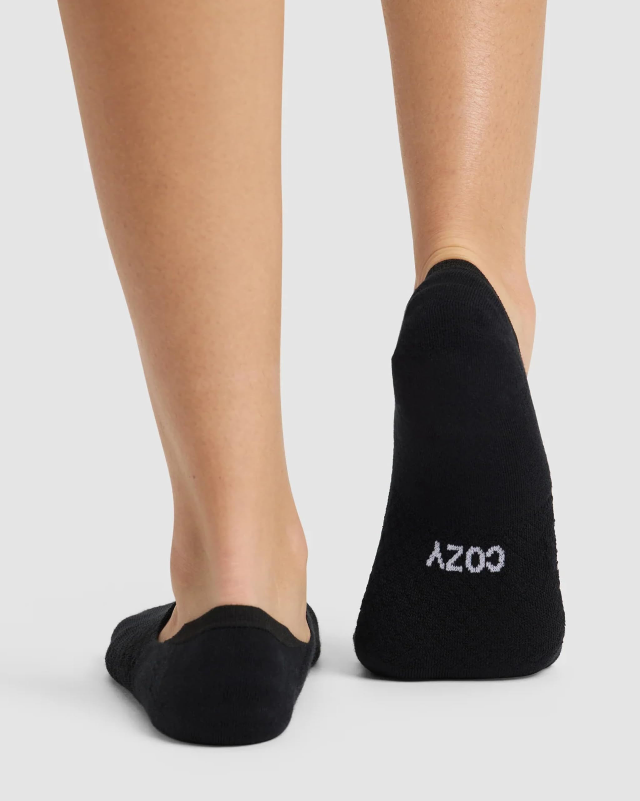 Cozy Earth Essential No Show Socks for Women And Men – Soft Cotton Low Cut Socks – Heel Grip & Blister Protection – 4 Pack - Image 2