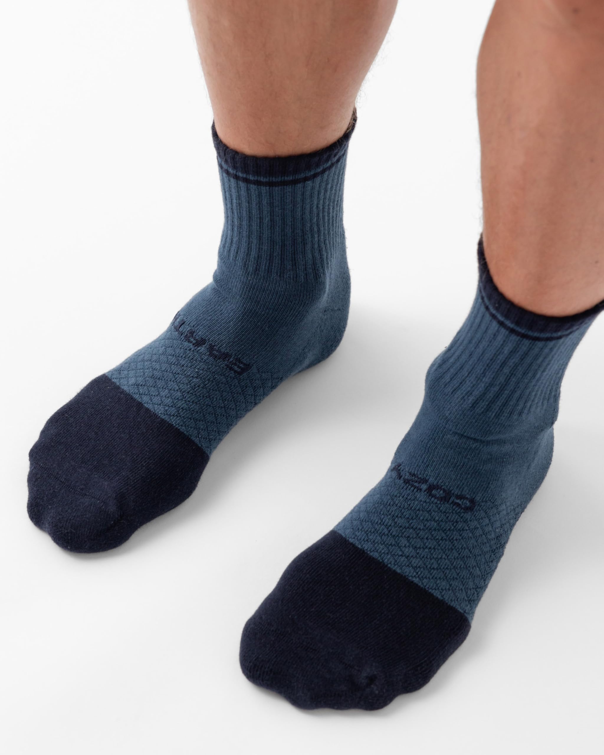 Cozy Earth Essential Quarter Socks for Women and Men – Soft Mercerized Cotton Crew Socks 2-Pack Set – Heel & Arch Support - Image 3