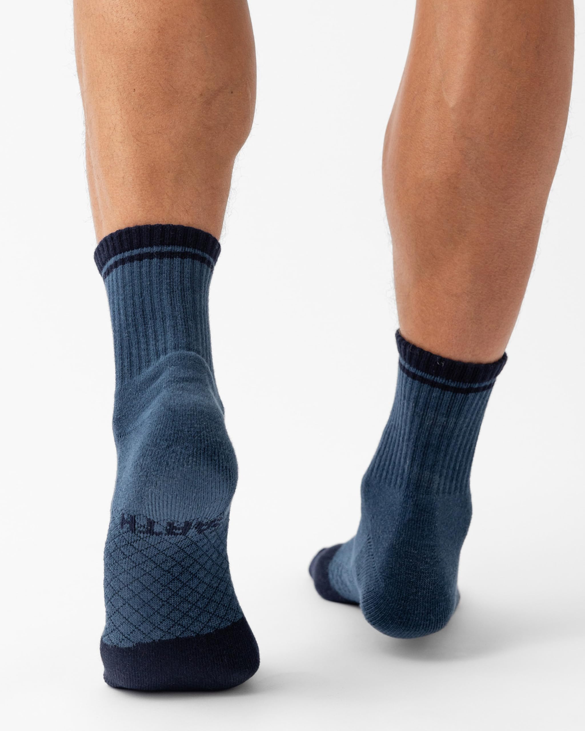 Cozy Earth Essential Quarter Socks for Women and Men – Soft Mercerized Cotton Crew Socks 2-Pack Set – Heel & Arch Support - Image 4