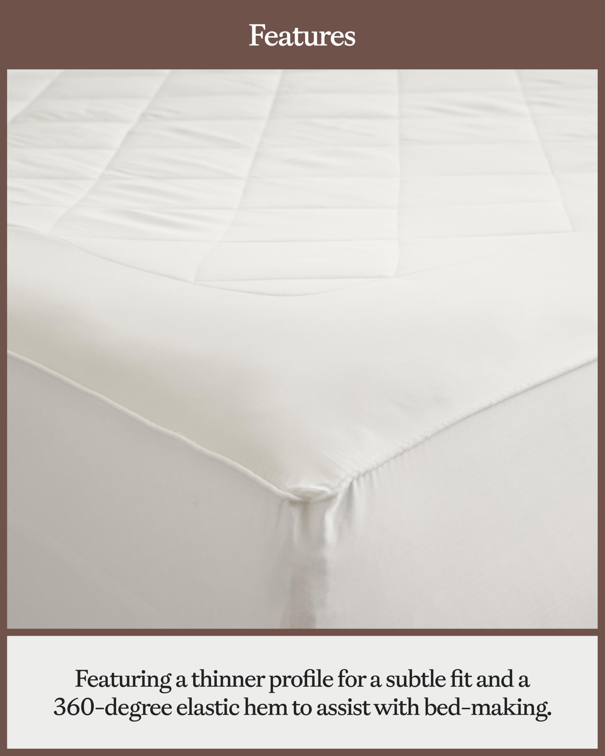 Cozy Earth King Size Mattress Pad - 100% Viscose from Bamboo Cooling Mattress Cover - Lightweight Temperature Regulating Bed Pad with 360-Degree Elastic Hem - Fits Mattresses up to 20” - Image 3