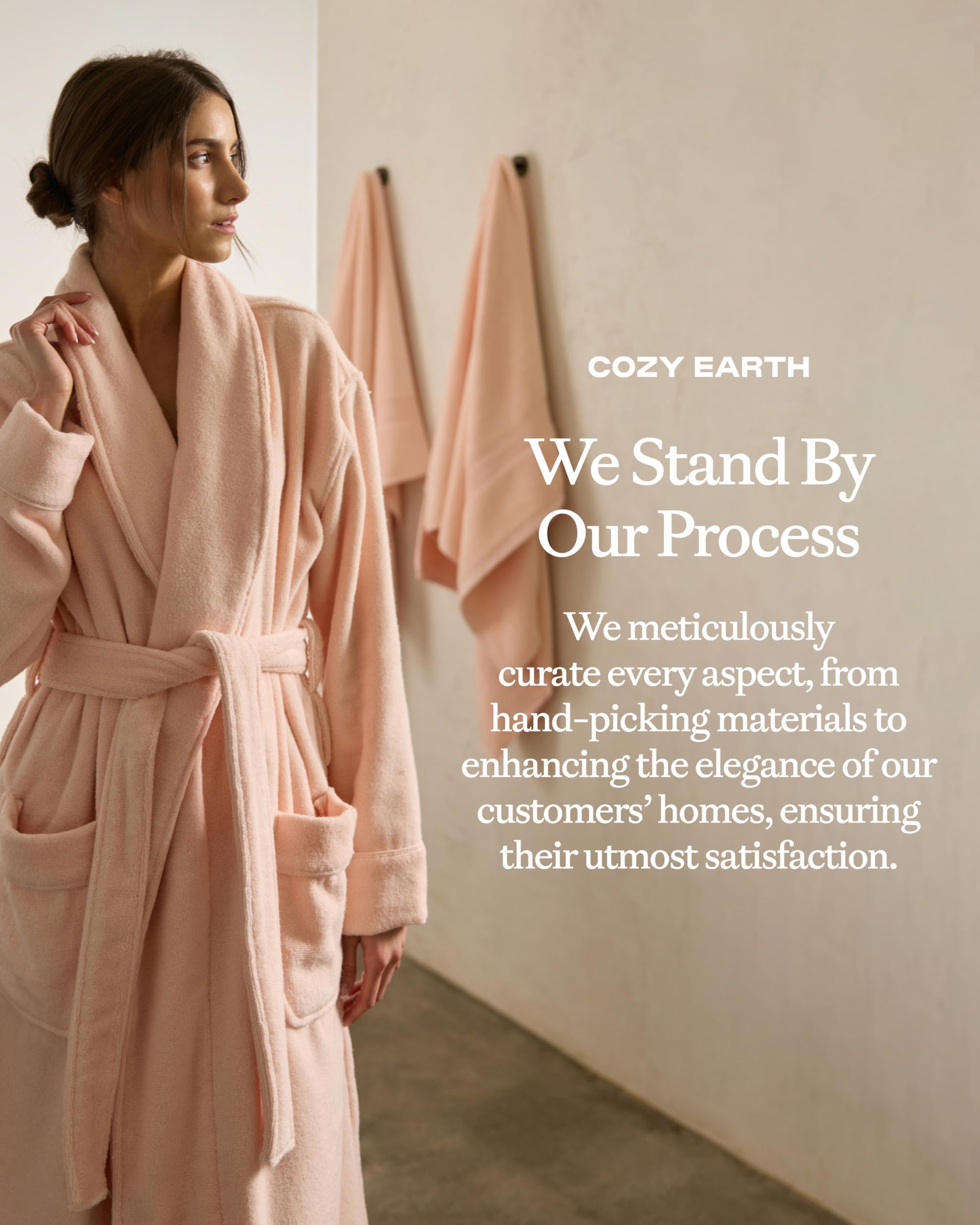 Cozy Earth Luxe Bath Robe - Luxury Robe for Women and Men, 60% Cotton & 40% Viscose from Bamboo - Image 7