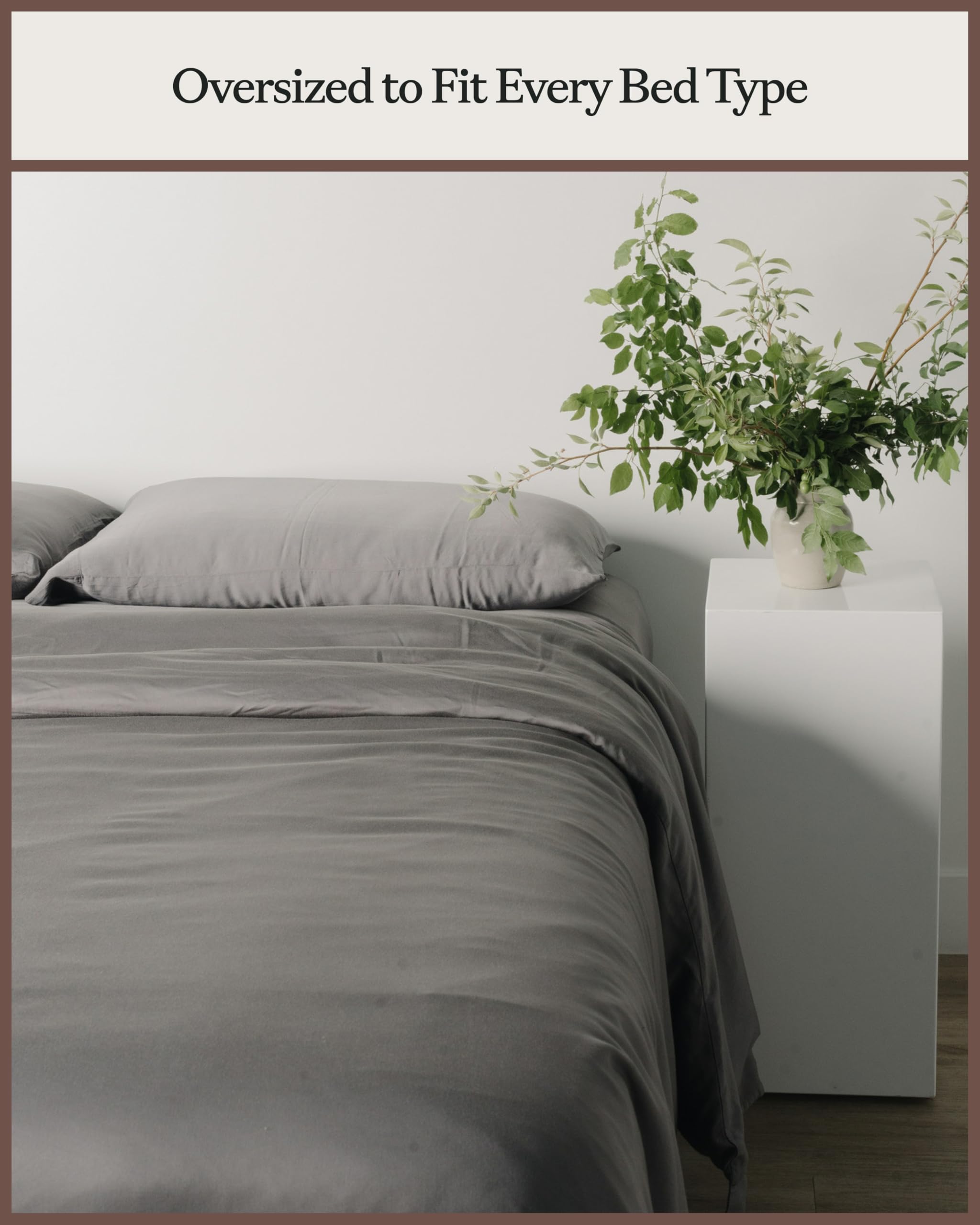 Cozy Earth Luxury Duvet Cover King - 100% Viscose from Bamboo - Ultra-Soft, Cooling & Lightweight Duvet Cover - Temperature-Regulating Bedding with Concealed Zip & Interior Snap Closures - Dove Grey - Image 5