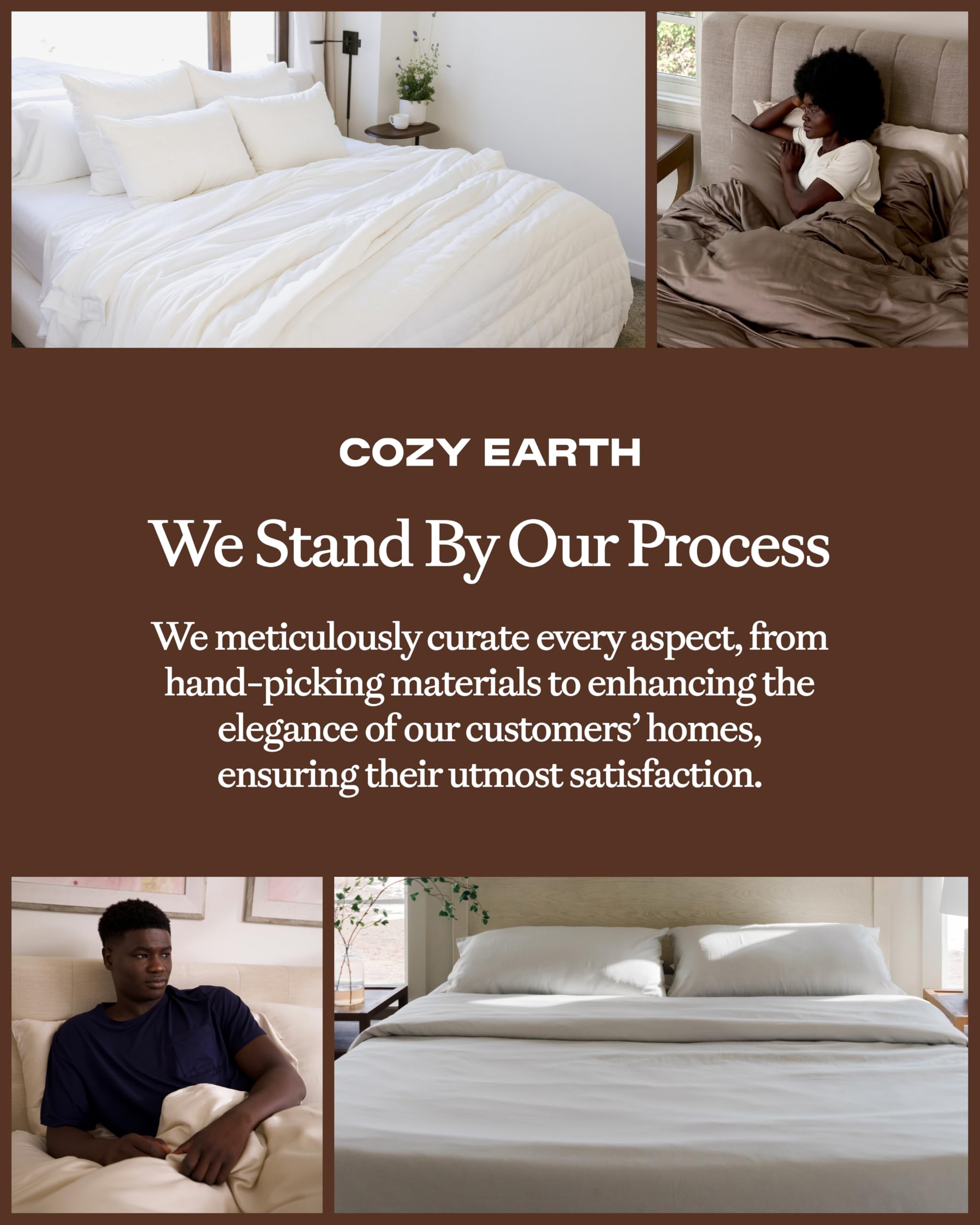 Cozy Earth Luxury Duvet Cover King - 100% Viscose from Bamboo - Ultra-Soft, Cooling & Lightweight Duvet Cover - Temperature-Regulating Bedding with Concealed Zip & Interior Snap Closures - Dove Grey - Image 7