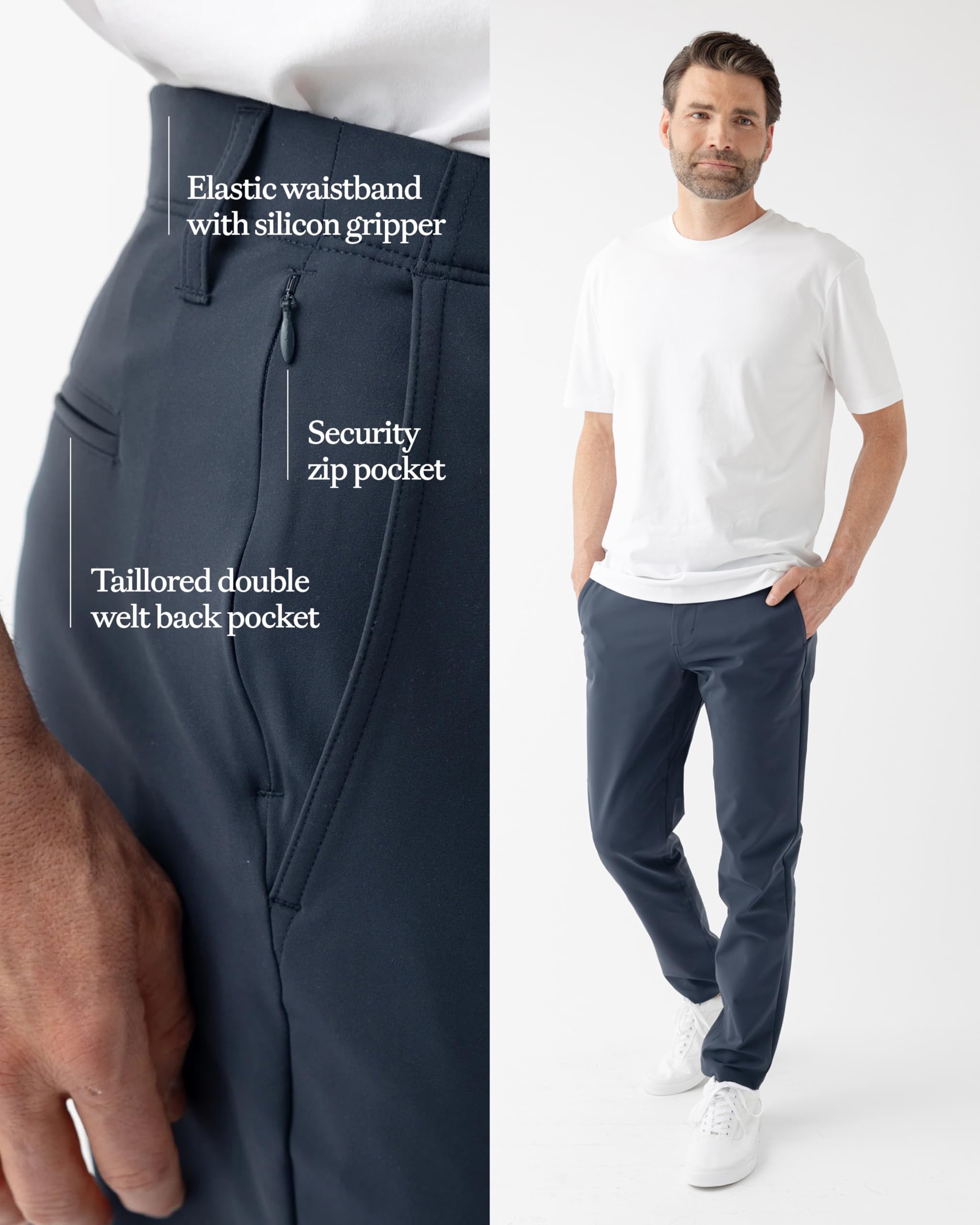 Cozy Earth Men's Everywhere Pant - Men’s Casual Pants with Pockets - Lightweight Slim Fit - Image 4