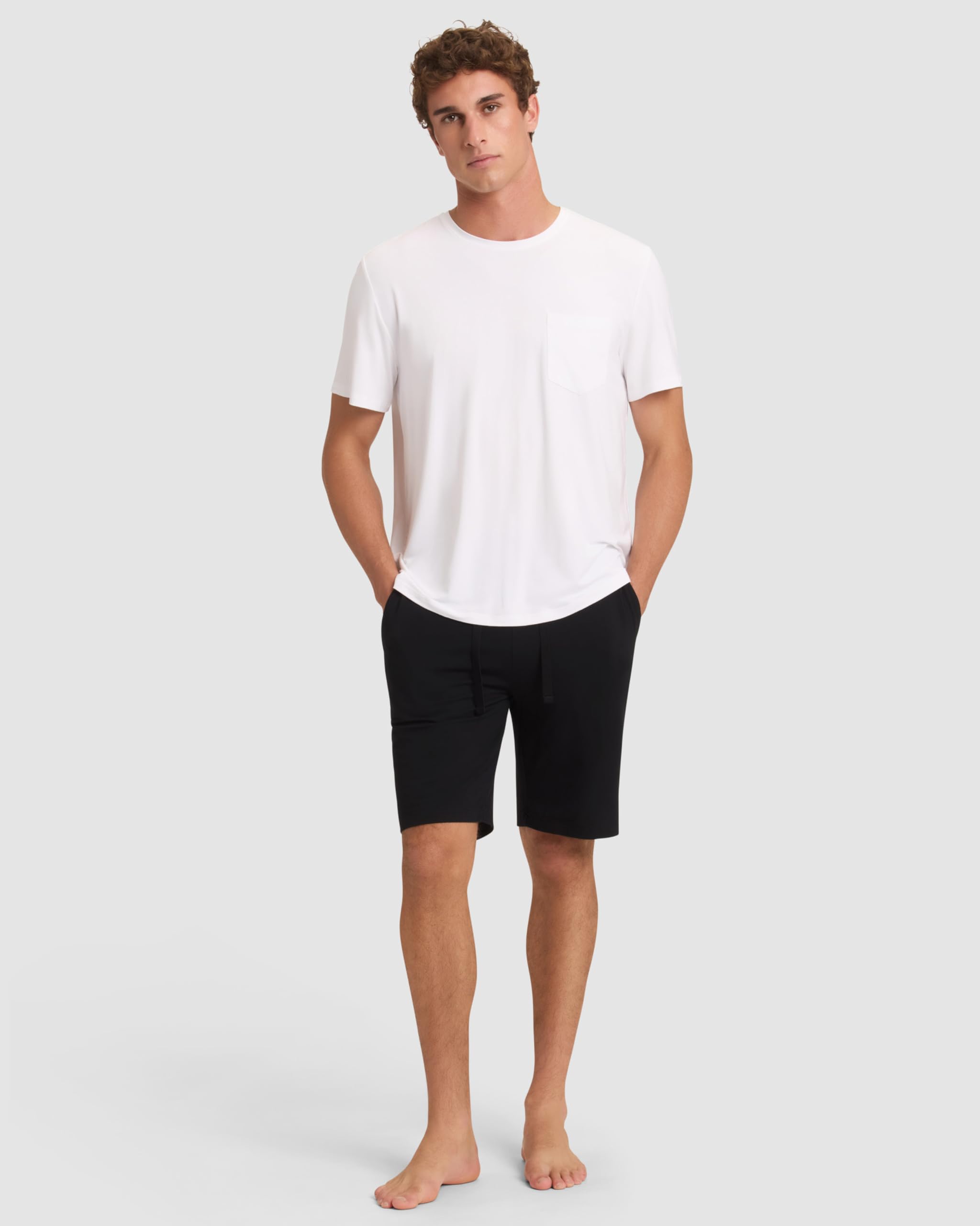 Cozy Earth Men’s Stretch-Knit Pajama Shorts - Breathable Temperature Regulating 95% Viscose from Bamboo Blend - Image 2