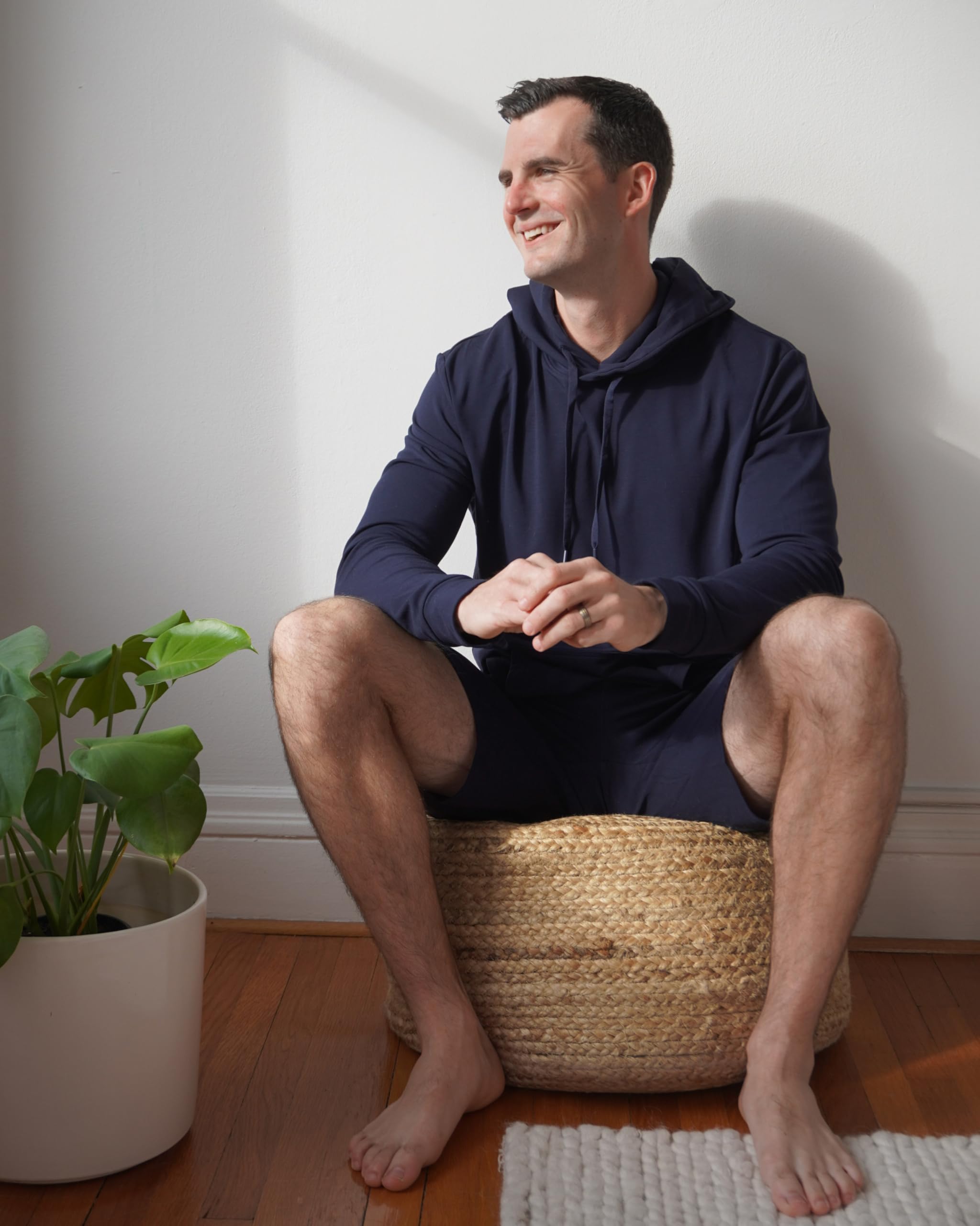 Cozy Earth Men’s Stretch-Knit Pajama Shorts - Breathable Temperature Regulating 95% Viscose from Bamboo Blend - Image 3