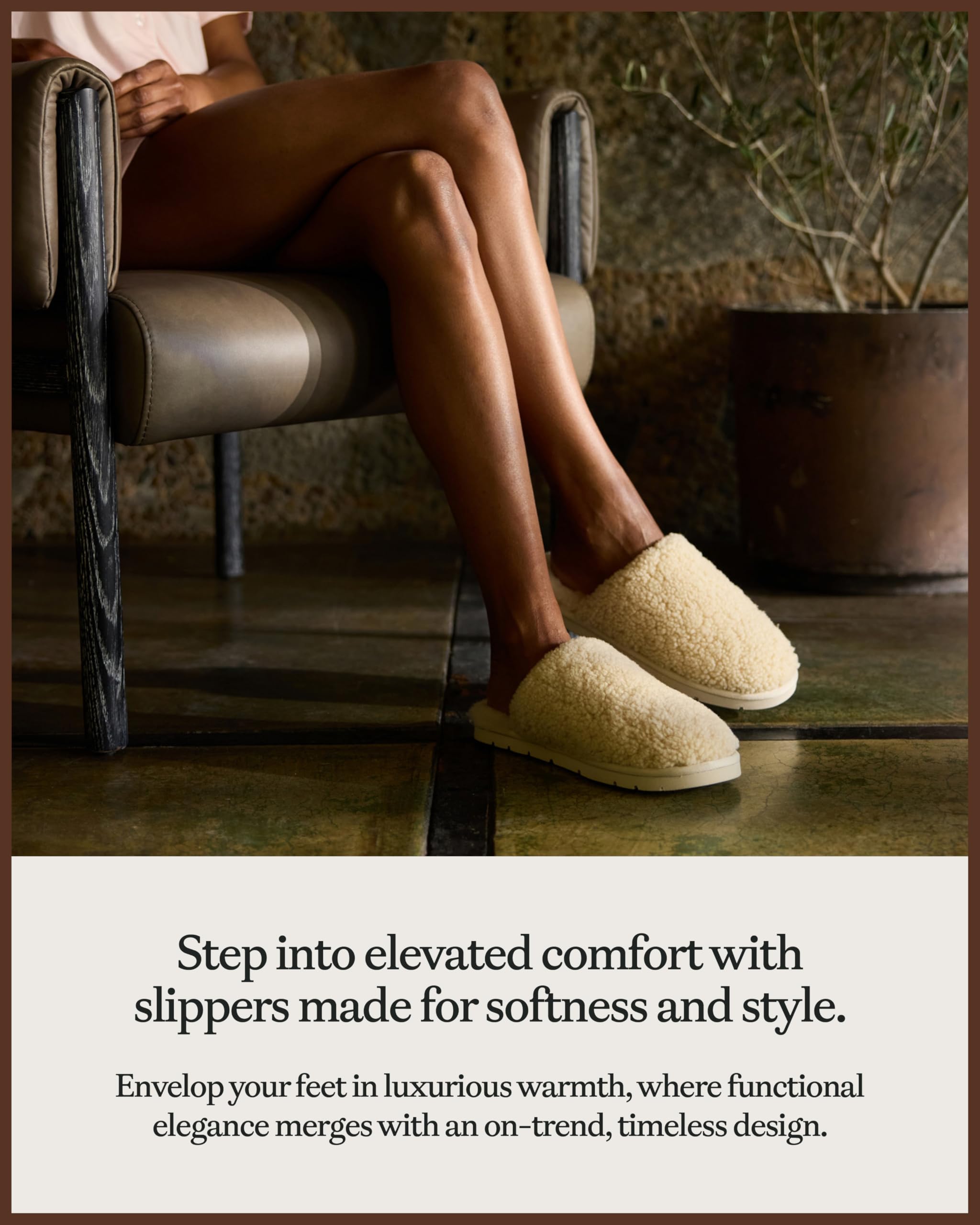 Cozy Earth Puffy Sheep Slippers - Women’s Shearling Fur House Slippers - Indoor Outdoor - Padded Footbed & Rubber Outsole - Image 4