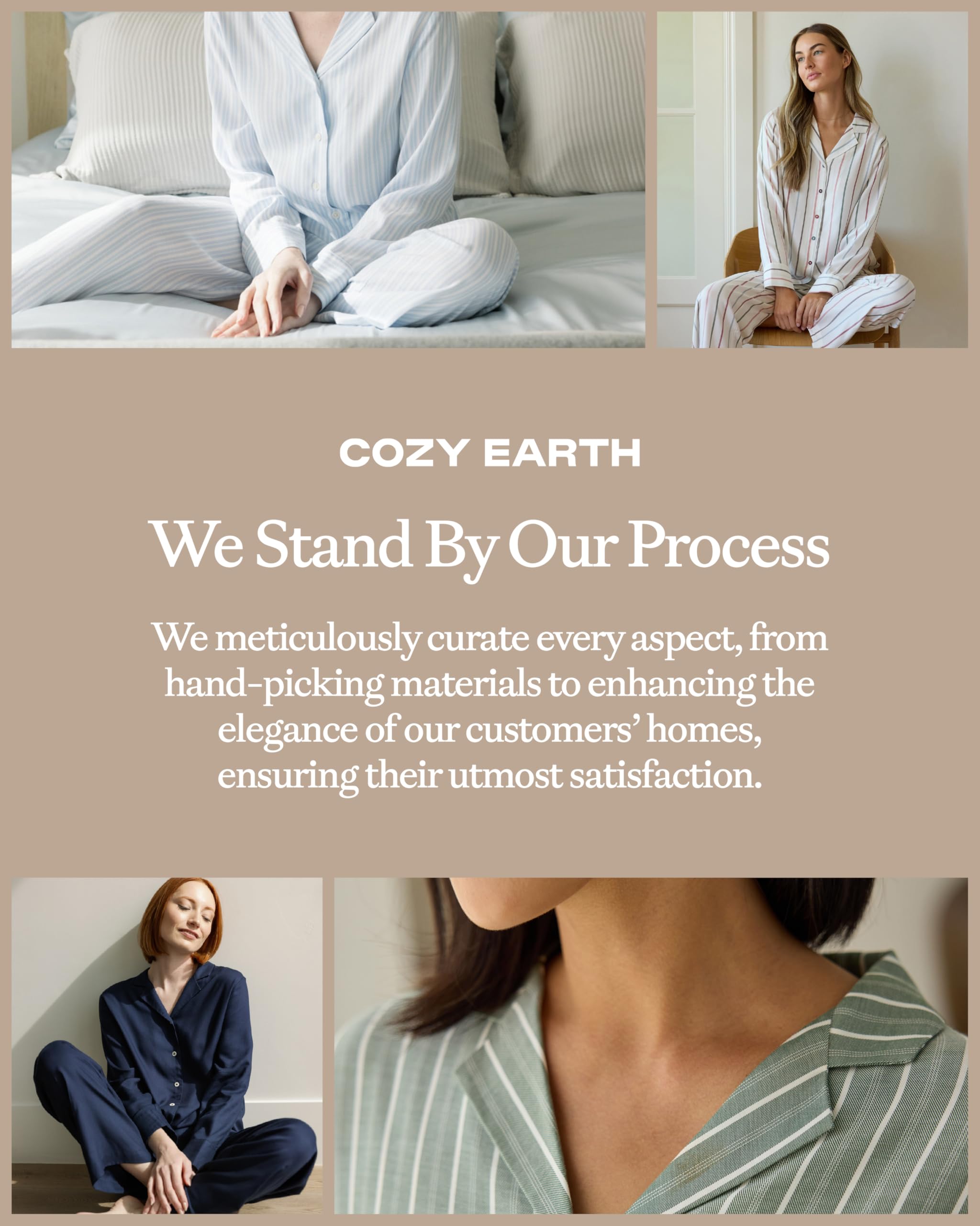 Cozy Earth Soft Woven Long Sleeve Pajama Set For Women - Luxury Button-Up Sleepwear - Image 6