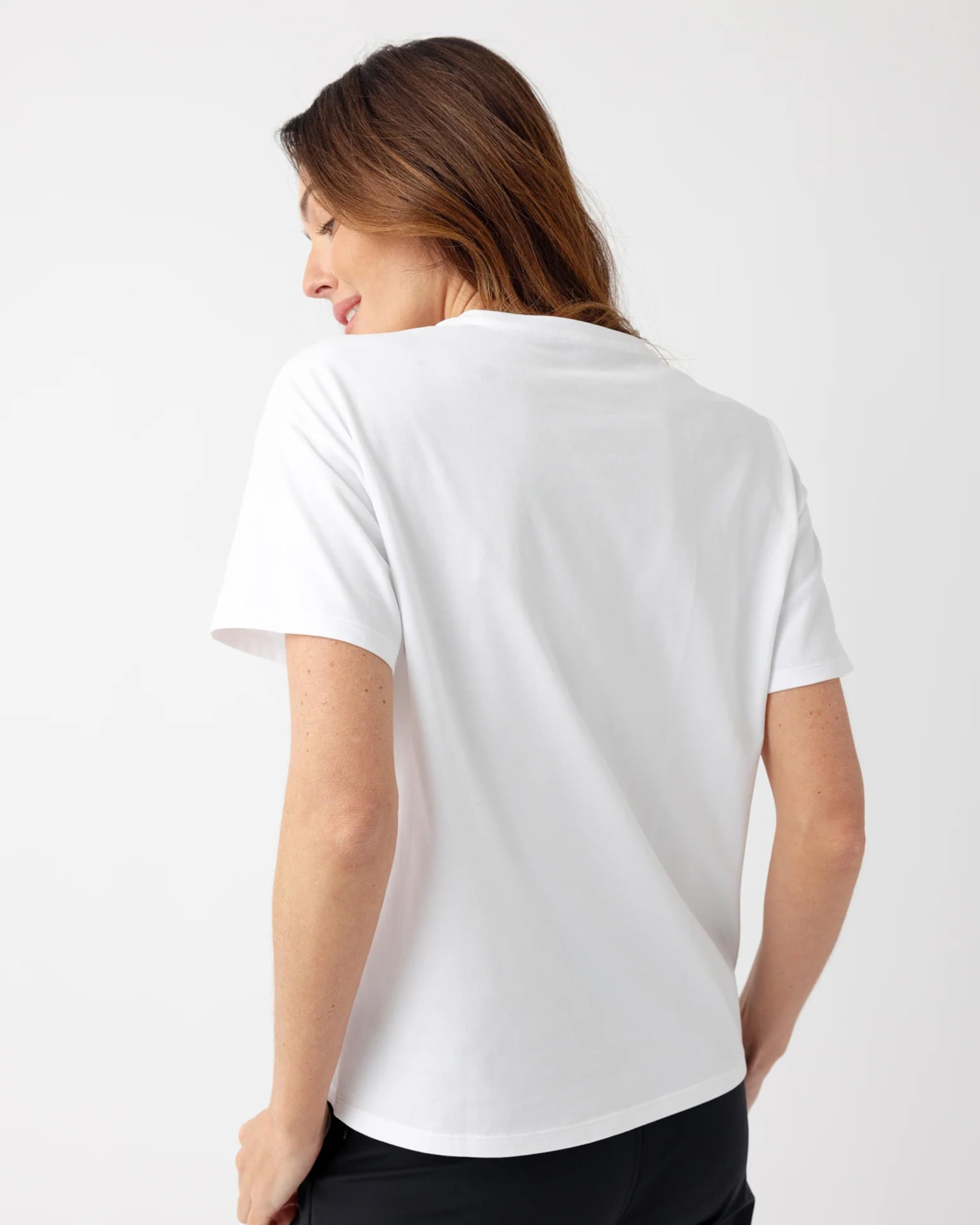 Cozy Earth - Women’s All Day Tee 100% Cotton T-Shirt - Relaxed Fit - Soft & Breathable - Image 2