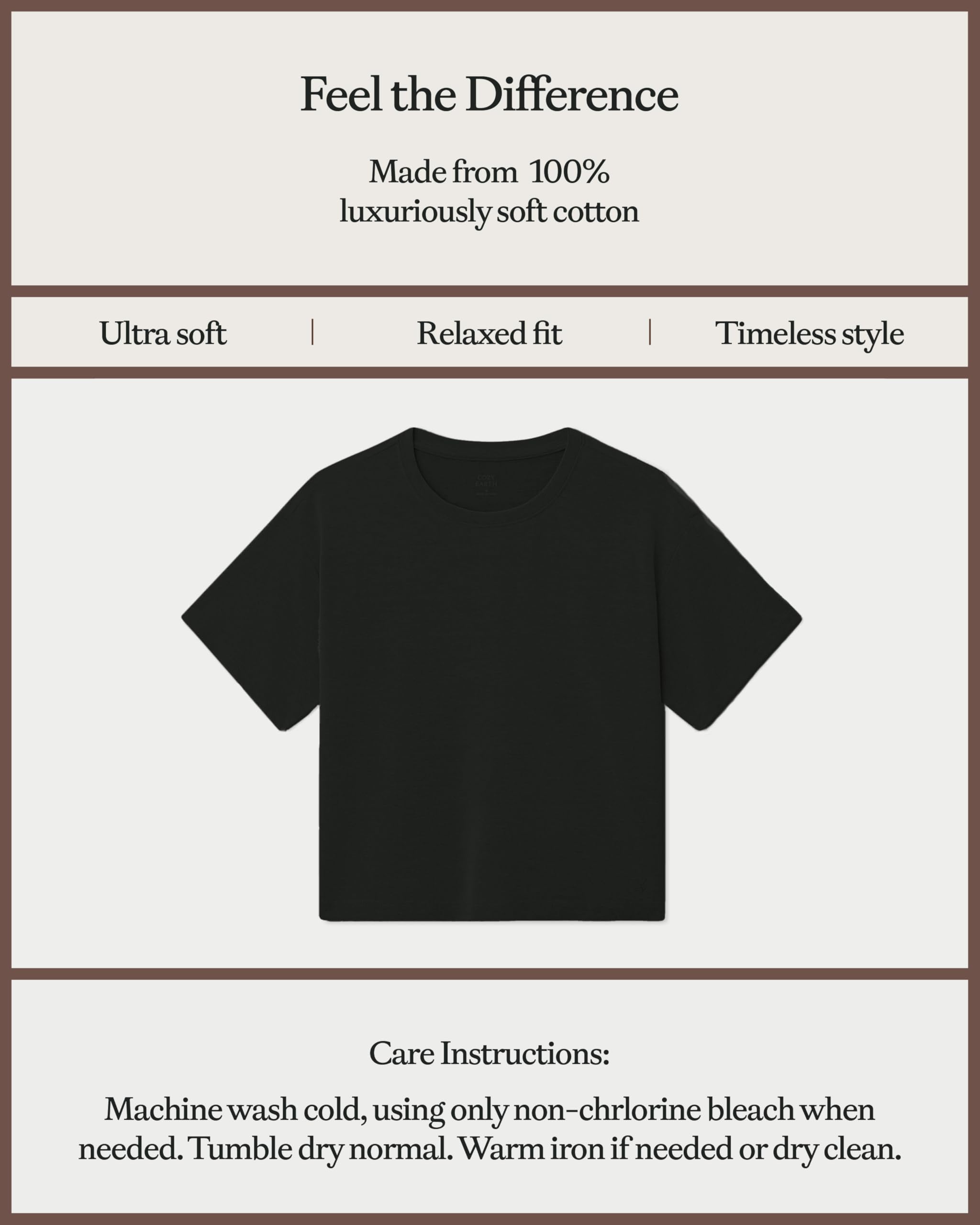 Cozy Earth - Women’s All Day Tee 100% Cotton T-Shirt - Relaxed Fit - Soft & Breathable - Image 4