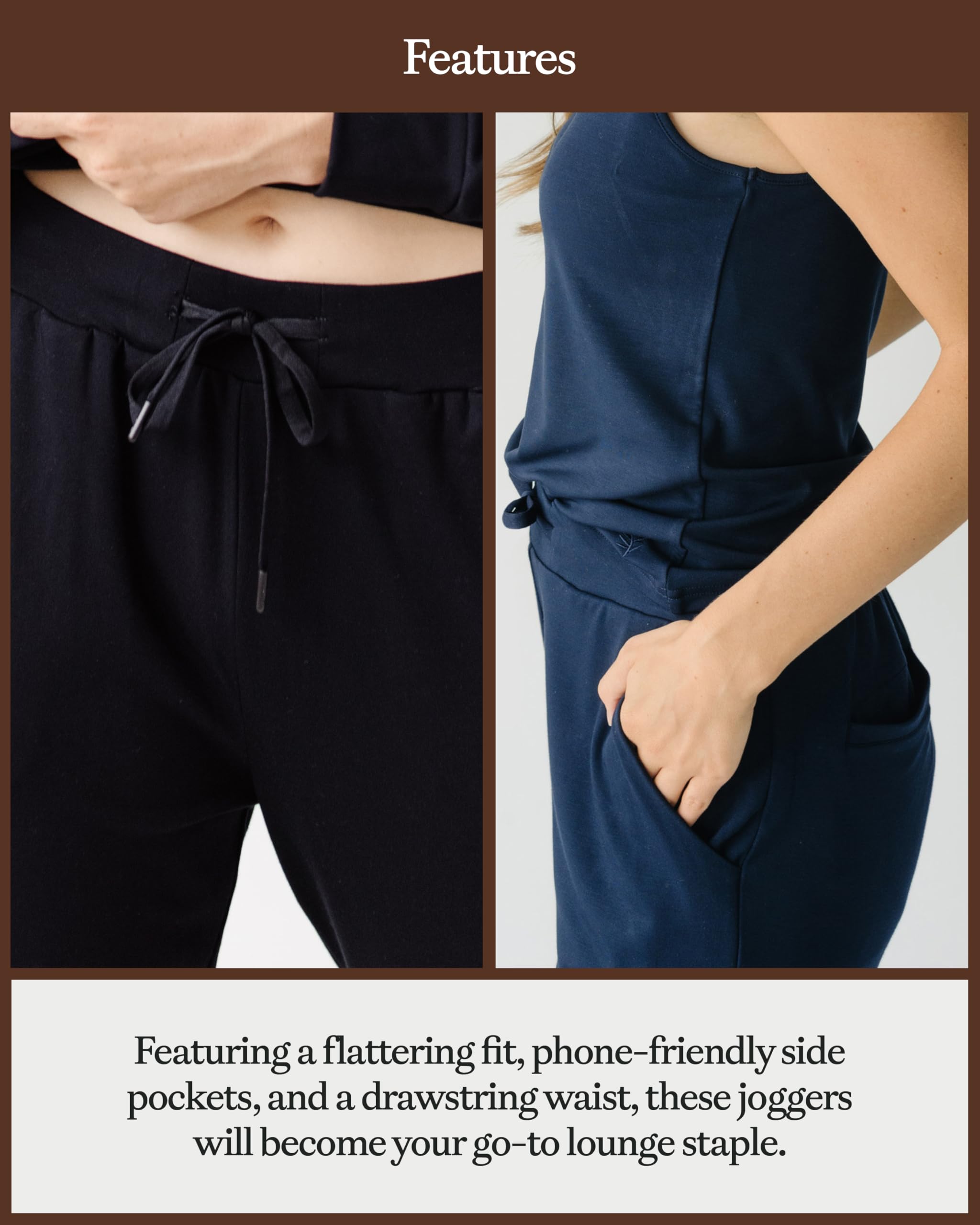 Cozy Earth Women’s Jogger Pants - 62% Viscose from Bamboo Blend - Lightweight All-Season Comfort - Image 3