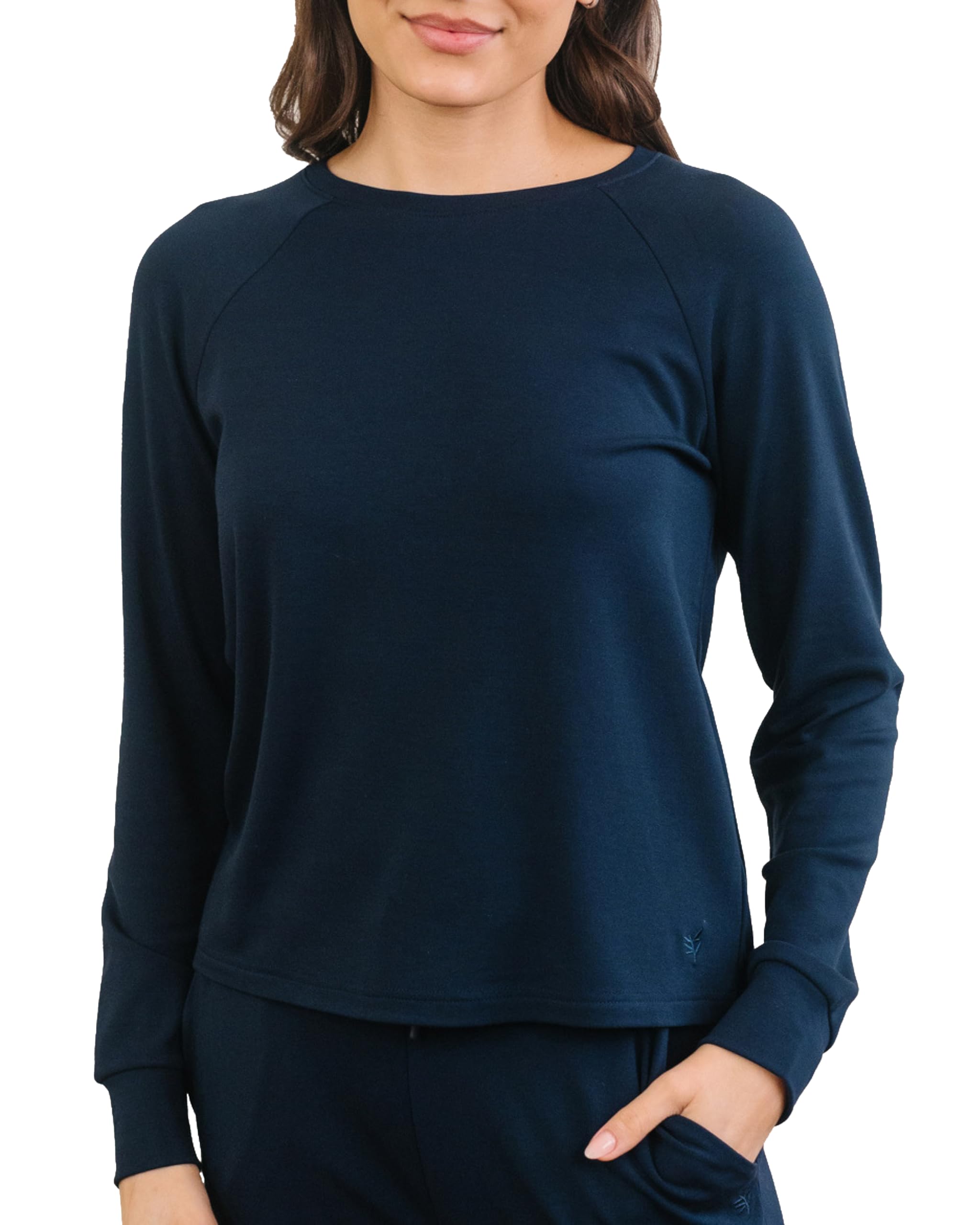 Cozy Earth Women's Pullover Crew - Made from Viscose from Bamboo, Ultra-Soft, Temperature Regulating