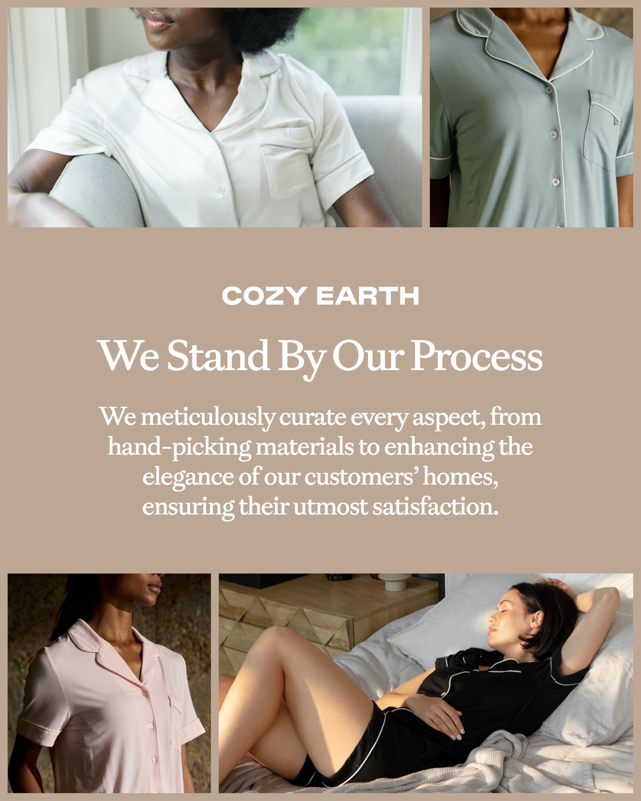 Cozy Earth Women’s Short Sleeve Pajama Set - Relaxed Fit with Adjustable Waistband & Side Pockets - Women’s Sleepwear - Image 7