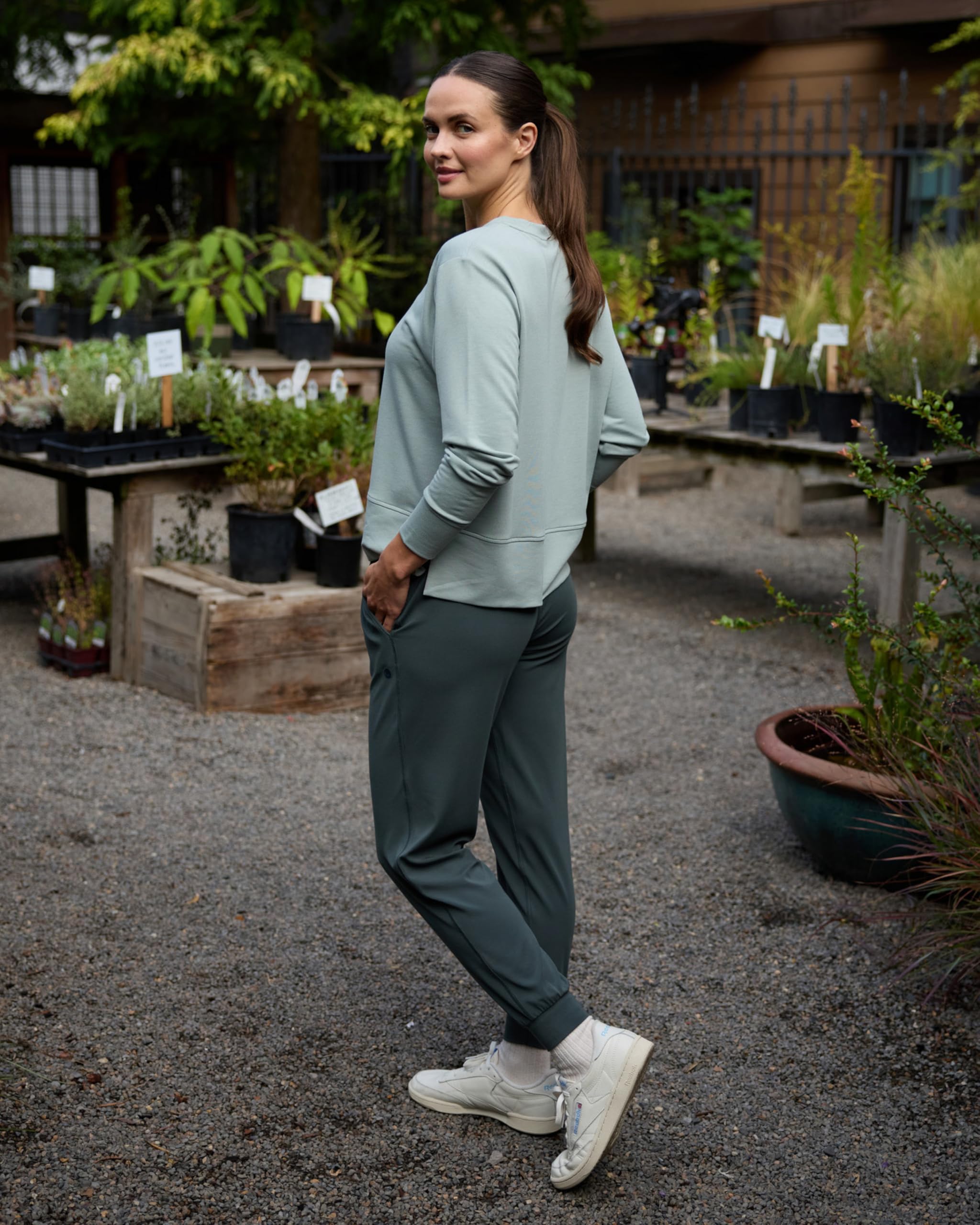 Cozy Earth Women's Studio Jogger Pants – Mid-Rise Lightweight Athletic Joggers with Pockets – Modal Activewear for Women - Image 3